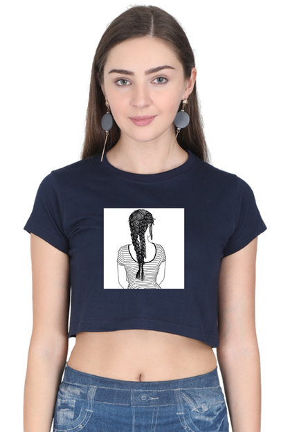 Women's Crop Top - girl with brads