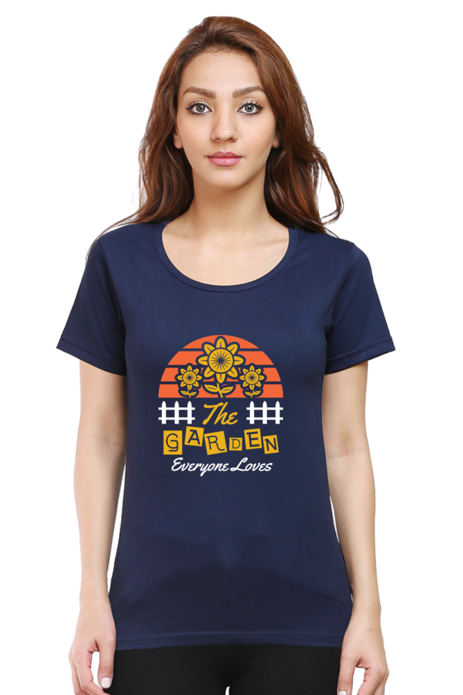 Women’s Round Neck Printed Gardening T-Shirts - everyone