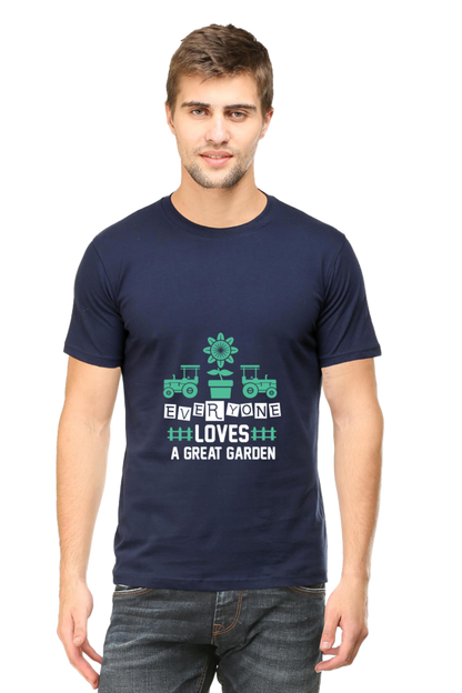 Men's Gardening Cotton Round Neck T-Shirt - great
