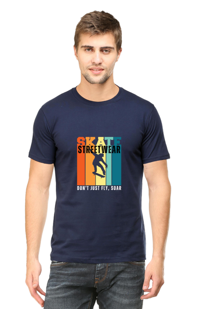 Skateboarding Unisex Cotton Round Neck T-shirt