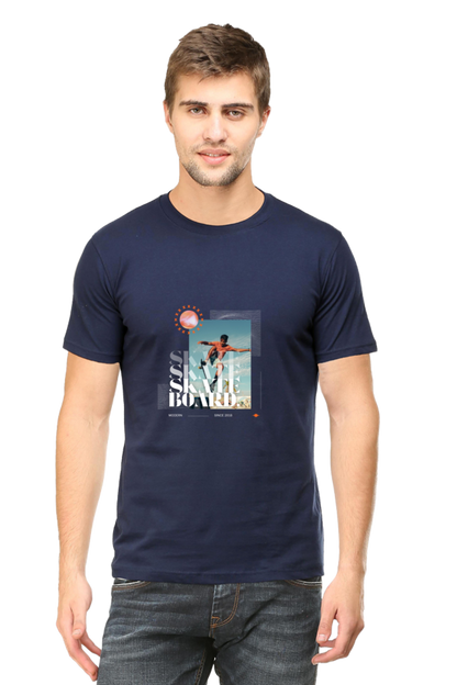 Skateboarding Unisex Cotton Round Neck T-shirt