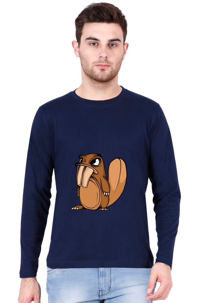 Men’s  Animal's & Monster's Full Sleeve - T Shirt - monster squirrel