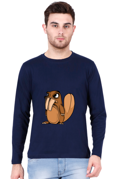 Men’s  Animal's & Monster's Full Sleeve - T Shirt - monster squirrel