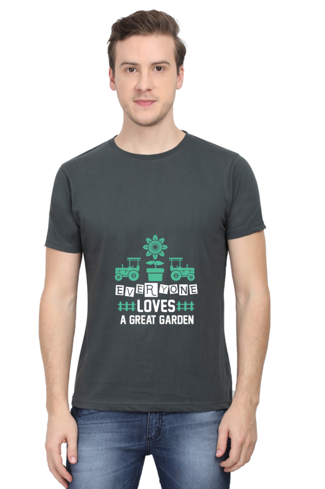 Men's Gardening Cotton Round Neck T-Shirt - great
