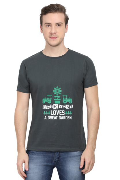 Men's Gardening Cotton Round Neck T-Shirt - great
