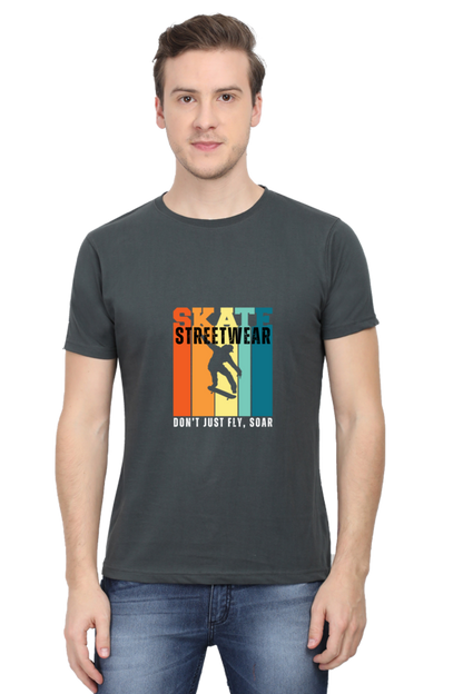 Skateboarding Unisex Cotton Round Neck T-shirt