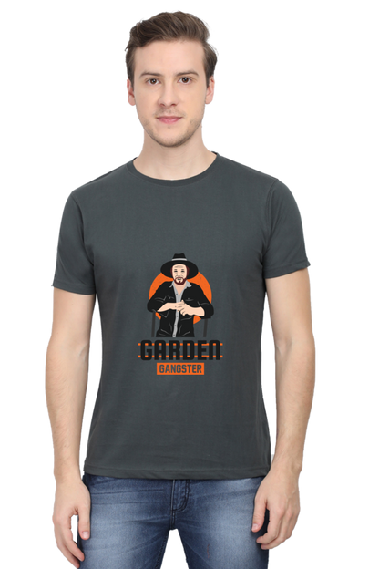 Men's Gardening Cotton Round Neck T-Shirt - gangster