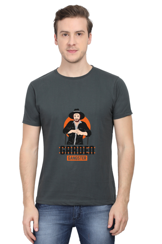 Men's Gardening Cotton Round Neck T-Shirt - gangster