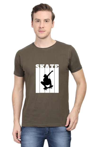 Skateboarding Unisex Cotton Round Neck T-shirt