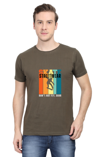 Skateboarding Unisex Cotton Round Neck T-shirt