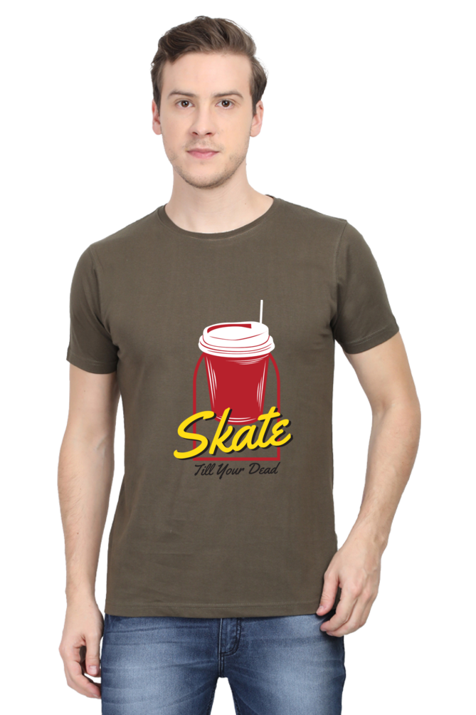 Skateboard Unisex Cotton Round Neck T-shirt - Skate