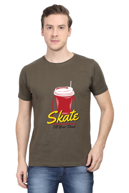 Skateboard Unisex Cotton Round Neck T-shirt - Skate