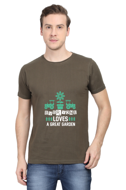 Men's Gardening Cotton Round Neck T-Shirt - great
