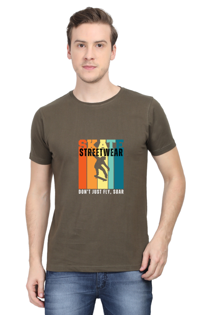 Skateboarding Unisex Cotton Round Neck T-shirt