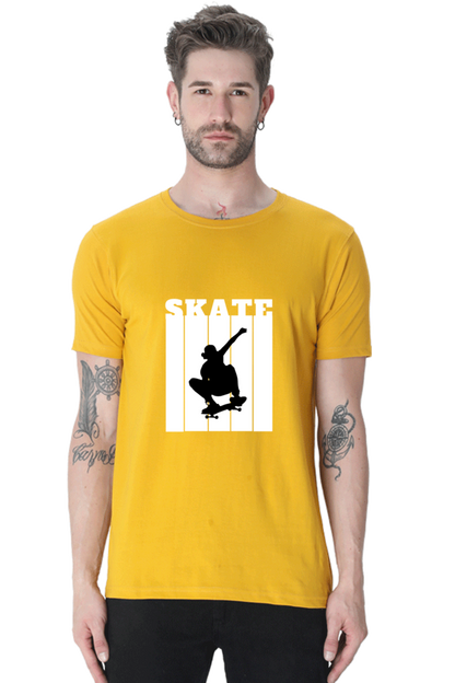 Skateboarding Unisex Cotton Round Neck T-shirt