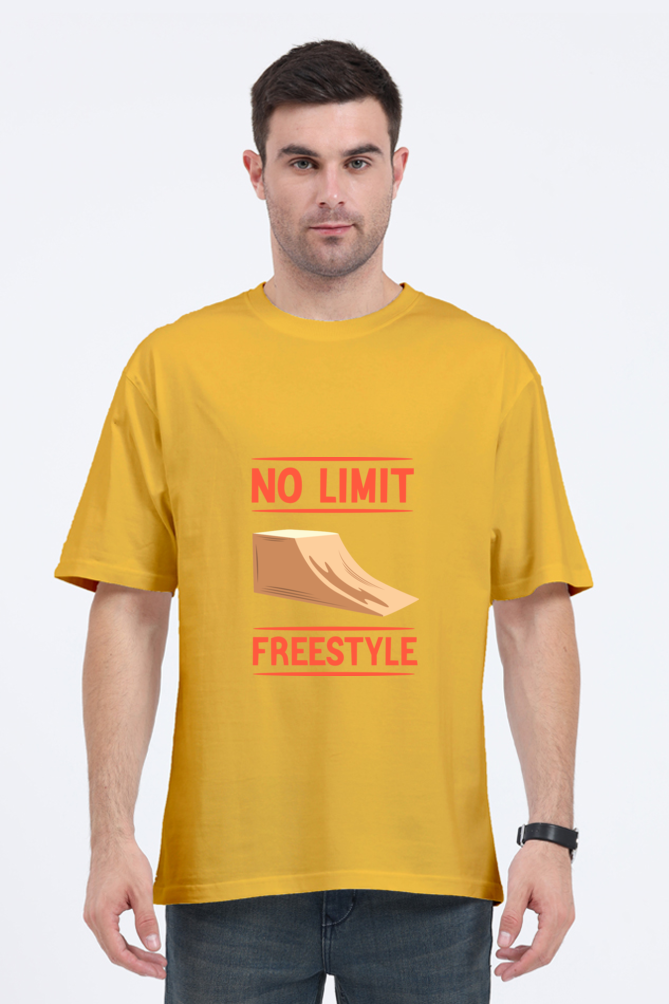 Men Skateboard Oversized Classic T Shirt  - Freestyle