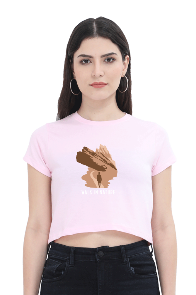 Women Adventure Crop Top - nature walk