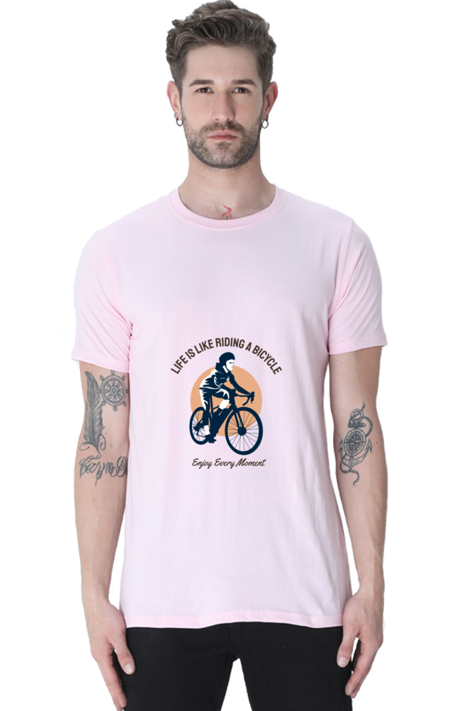 Men's Rider Cotton Round Neck T-Shirt - life