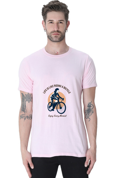Men's Rider Cotton Round Neck T-Shirt - life