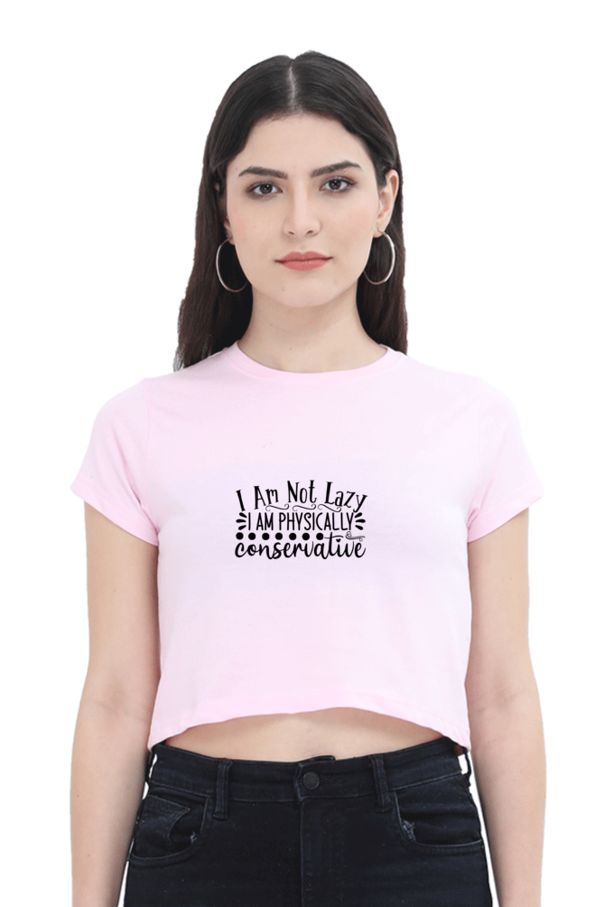 Women Funny & Queen SVG Crop Top - Conservative