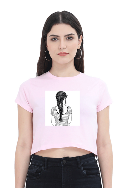 Women's Crop Top - girl with brads