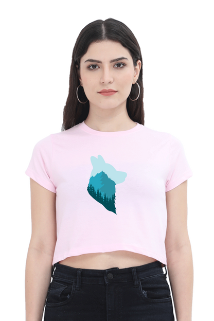 Women Adventure Crop Top - wolf