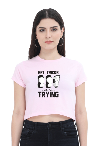Women Skateboard Crop Top - Tricks