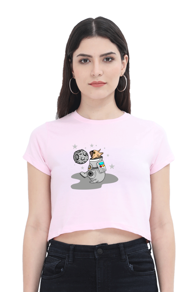 Women Animal's & Monster's  Crop Top -  astro dog