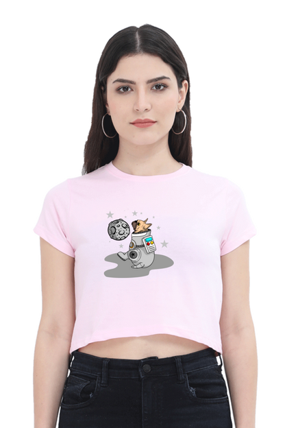 Women Animal's & Monster's  Crop Top -  astro dog
