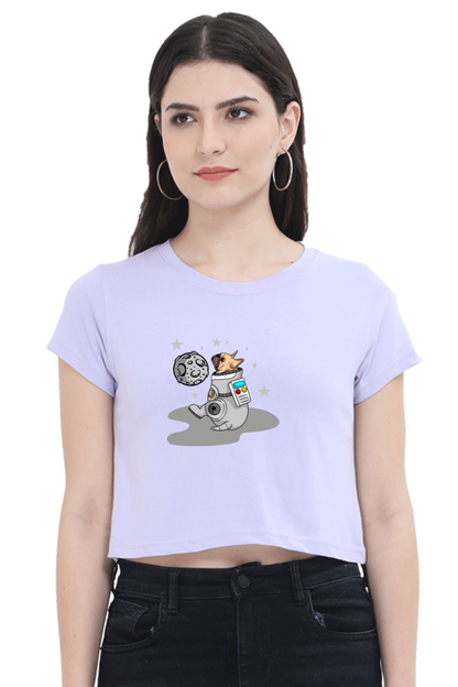 Women Animal's & Monster's  Crop Top -  astro dog