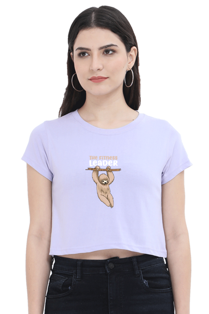 Women Funny & Queen SVG Crop Top - Leader