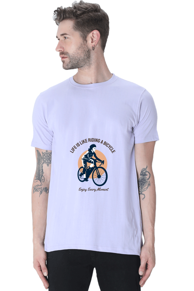Men's Rider Cotton Round Neck T-Shirt - life