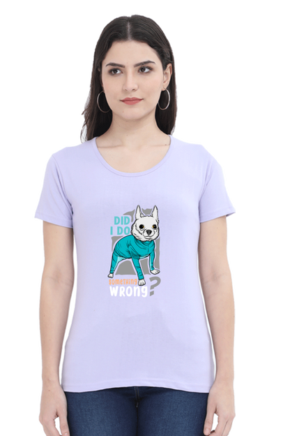 Women’s Round Neck Printed Funny & Queen SVG T-Shirts -  wrong