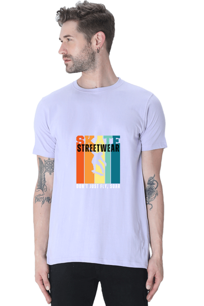 Skateboarding Unisex Cotton Round Neck T-shirt