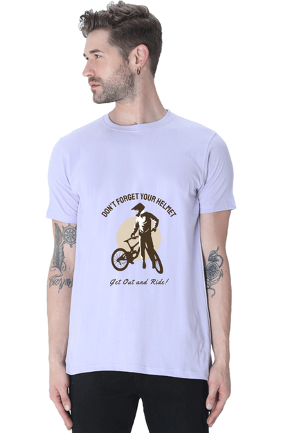 Men's Rider Cotton Round Neck T-Shirt - helmet
