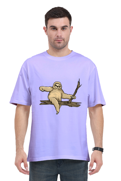 Men Sloth Oversized Classic T Shirt  - wood ride