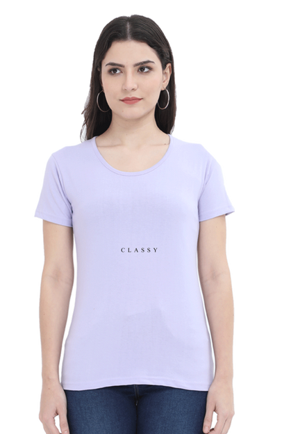 Women’s Round Neck Printed Minimalistic T-Shirts -  Classy