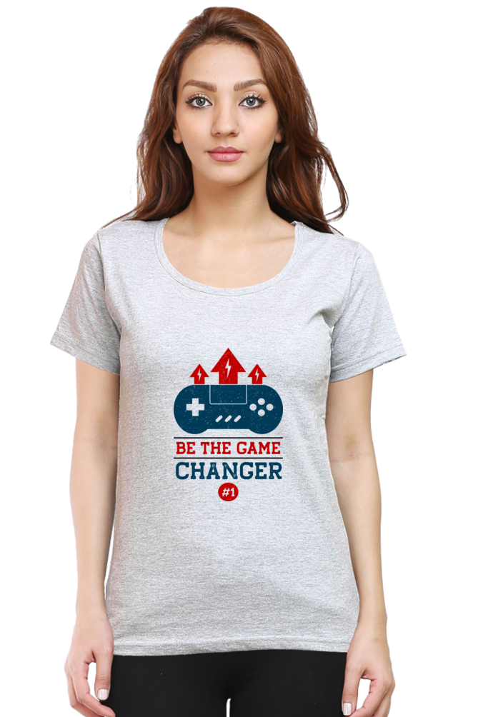 Women’s Round Neck Printed Gamer T-Shirts -  Changer
