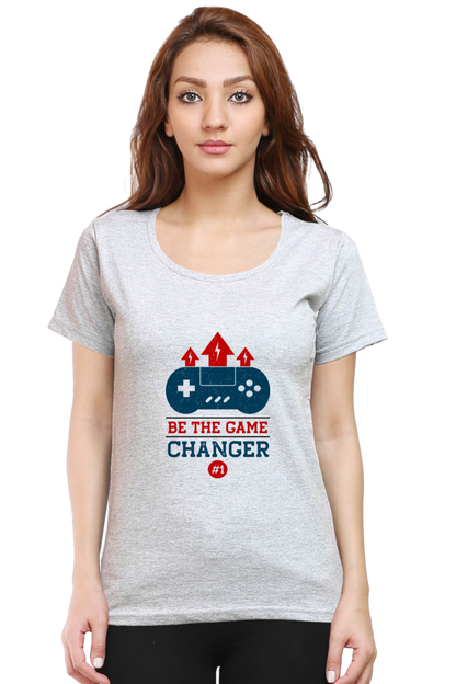 Women’s Round Neck Printed Gamer T-Shirts -  Changer
