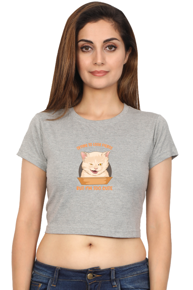 Women Funny & Queen SVG Crop Top - Fierce