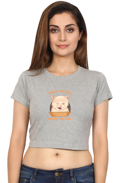 Women Funny & Queen SVG Crop Top - Fierce