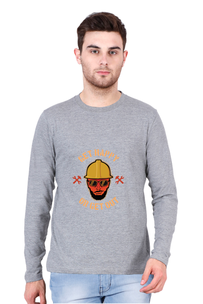 Men's Gardening Full sleeve T-Shirt - happy