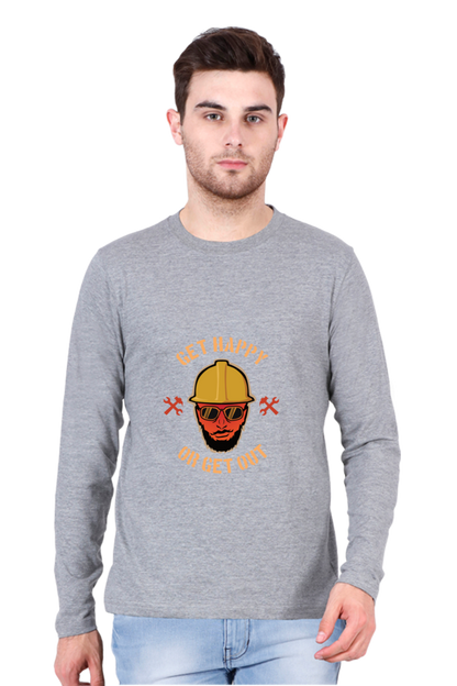 Men's Gardening Full sleeve T-Shirt - happy