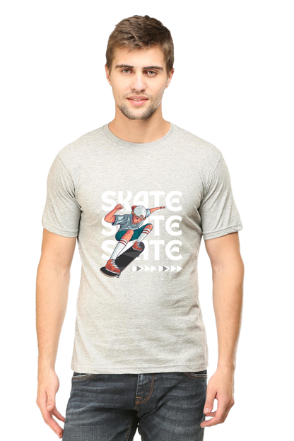 Skateboarding Unisex Cotton Round Neck T-shirt