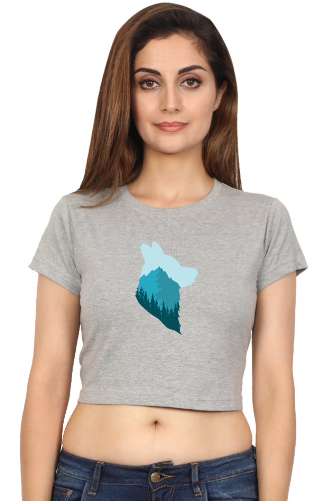 Women Adventure Crop Top - wolf