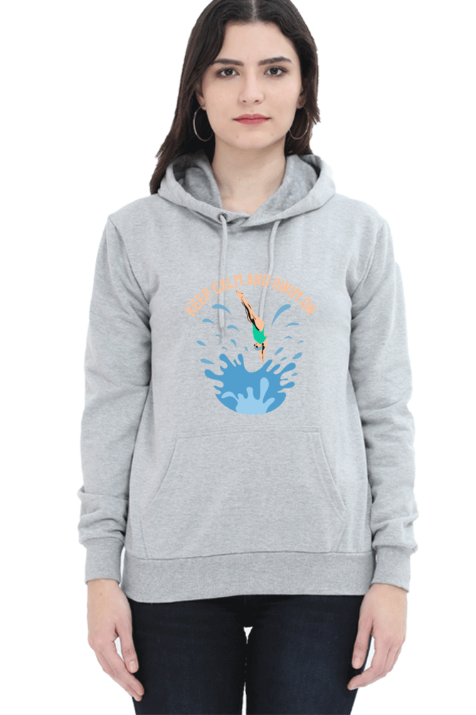 Women's Swimming Sweatshirts Hoodie - Swim On