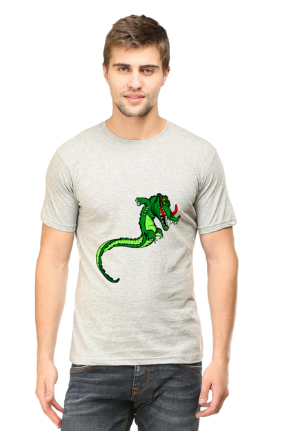Men's Animal's & Monster's Cotton Round Neck T-Shirt - dragon