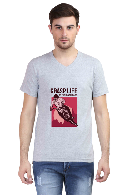Men's Rider V Neck T-Shirt - grasp