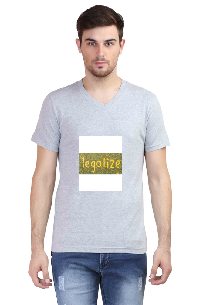 Men's V Neck T-Shirt - Legalize