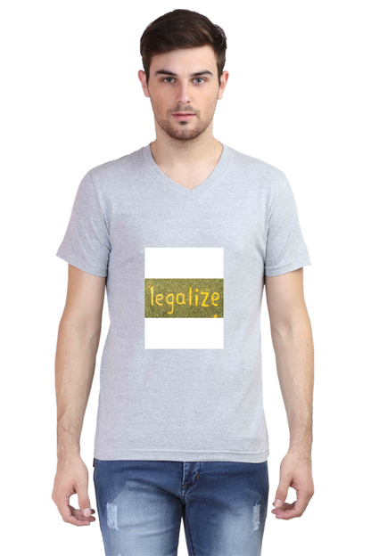 Men's V Neck T-Shirt - Legalize